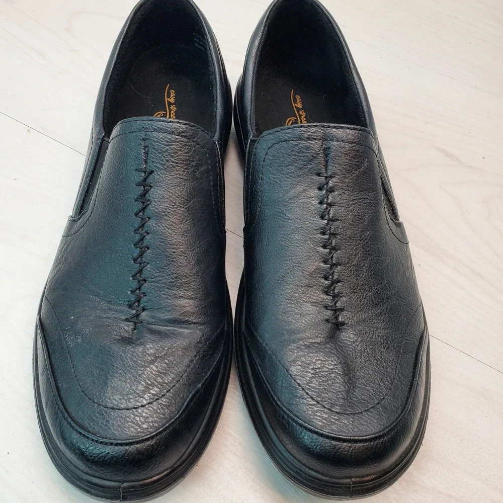Easy Street Comfort Way Women Black Slip On Loafer Shoes‎ Size 10 M